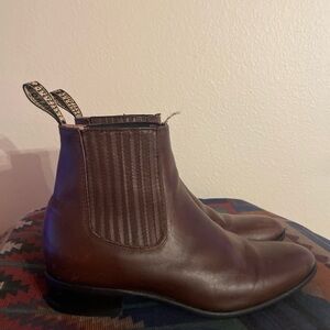 Handsome Brown Leather Chelsea Boots
